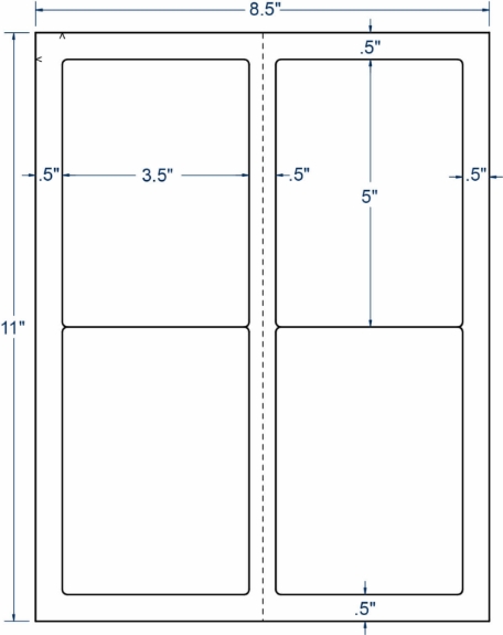 Compulabel 312524 3-1/2" x 5" Sheeted Labels 100 Sheets