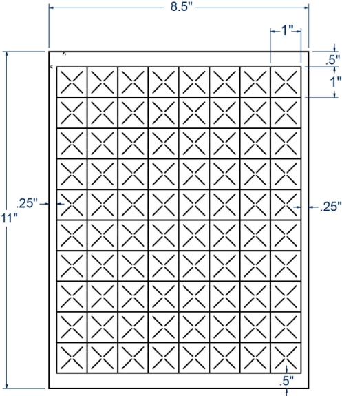 Compulabel 310050 1" x 1" Price Marking Sheeted Labels 100 Sheets