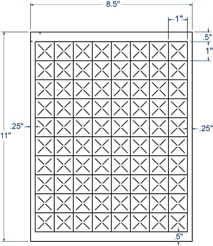 Compulabel 330052 Compulabel 330052 1" x 1" Price Marking Sheeted Labels 250 Sheets