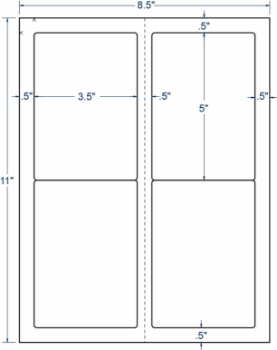 Compulabel 340782 Compulabel 340782 3-1/2" x 5" Sheeted Labels 1000 Sheets