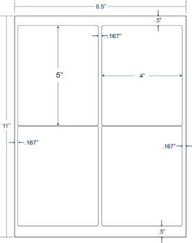 Compulabel 318688 Compulabel 318688 4" x 5" Sheeted Labels 1000 Sheets