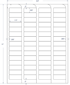 Compulabel 318554 Compulabel 318554 1-3/4" x 2/3" FABTab Sheeted Labels 100 Sheets