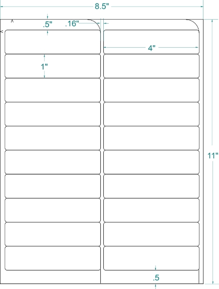 Compulabel 311951 4" x 1" FABTab Sheeted Labels 100 Sheets