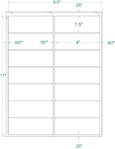 Compulabel 312052 4" x 1-1/2" FABTab Sheeted Labels 100 Sheets