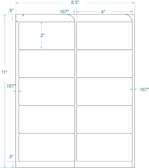 Compulabel 312107 4" x 2" FABTab Sheeted Labels 100 Sheets