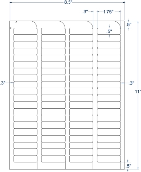 Compulabel 330502 Compulabel 330502 1-3/4" x 1/2" FABTab Sheeted Labels 250 Sheets