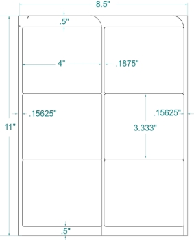 Compulabel 331705 Compulabel 331705 4" x 3-1/3" FABTab Sheeted Labels 250 Sheets