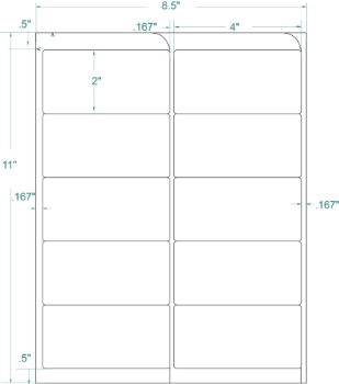 Compulabel 331378 Compulabel 331378 4" x 2" Removable FABTab Sheeted Labels 250 Sheets