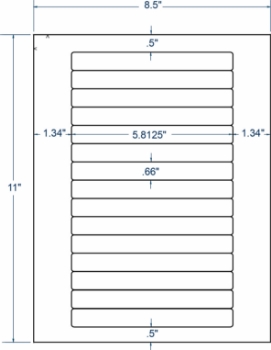 Compulabel 312851 Compulabel 312851 6" x 2/3" VHS Tape Spine Labels 100 Sheets