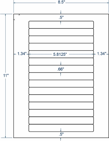 Compulabel 312851 6" x 2/3" VHS Tape Spine Labels 100 Sheets