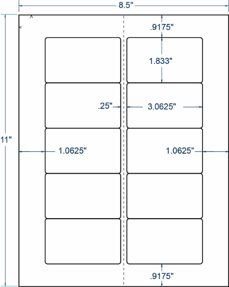 Compulabel 311602 3" x 1-7/8" VHS Tape Face Labels 100 Sheets