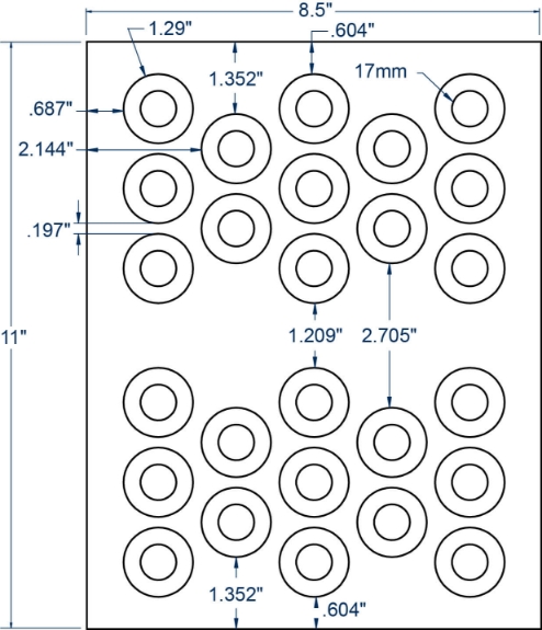 Compulabel 312862 CD/DVD Hub Labels