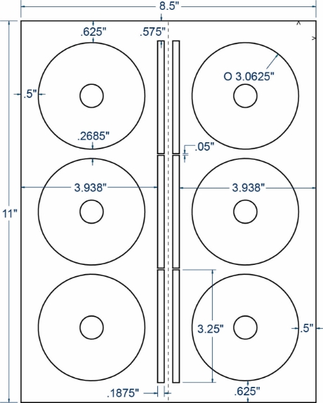 Compulabel 312827 Full Face Mini CD/DVD Labels