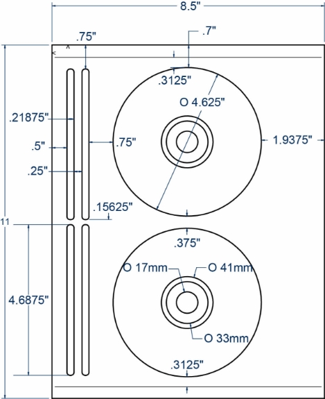 Compulabel 312660 CD/DVD Avery 5931 Comparable Labels