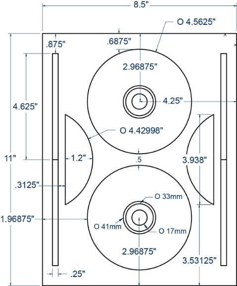 Compulabel 312636 CD/DVD Compulabel Labels