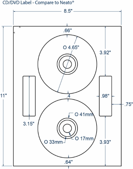 Compulabel 312693 CD/DVD Neato Comparable Labels