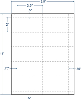 Compulabel 410106 Compulabel 410106 3-1/2" x 2" Sheeted Cards 100 Sheets