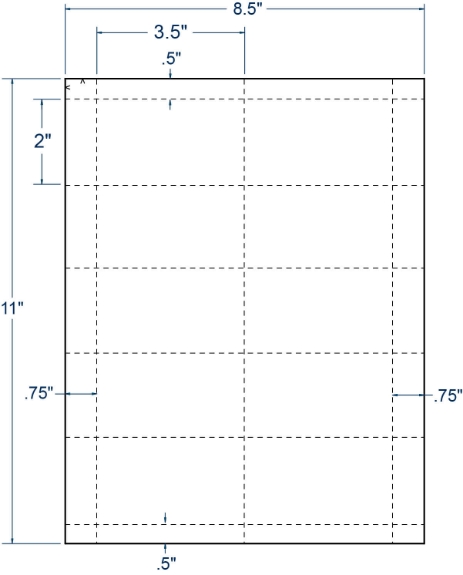 Compulabel 410106 3-1/2" x 2" Sheeted Cards 100 Sheets