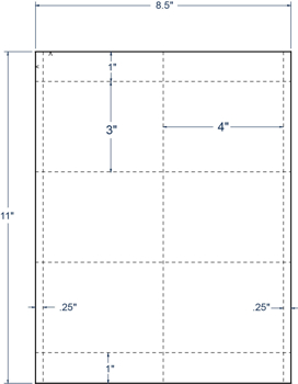 Compulabel 410354 Compulabel 410354 4" x 3" Sheeted Cards 100 Sheets