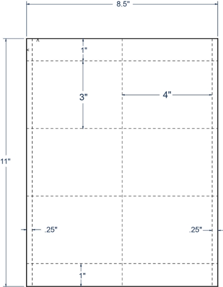 Compulabel 410354 4" x 3" Sheeted Cards 100 Sheets