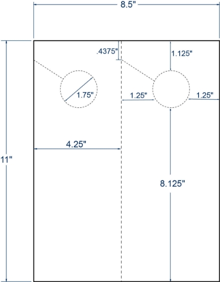 Compulabel 411254 4-1/4" x 11" Sheeted Cards 100 Sheets