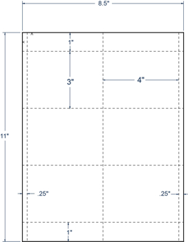 Compulabel 430356 Compulabel 430356 4" x 3" Sheeted Cards 250 Sheets