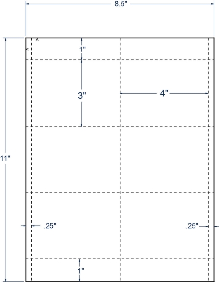 Compulabel 430356 4" x 3" Sheeted Cards 250 Sheets