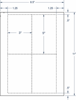 Compulabel 410051 Compulabel 410051 3" x 5" Sheeted Cards 100 Sheets