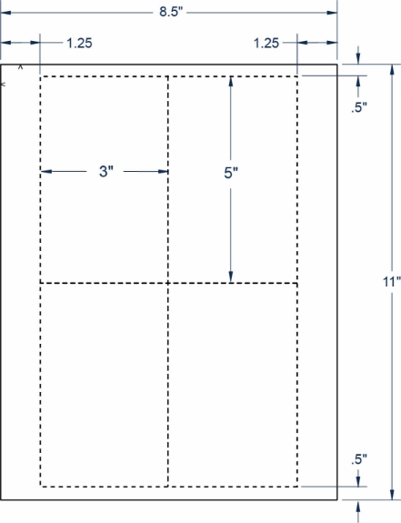 Compulabel 410051 3" x 5" Sheeted Cards 100 Sheets