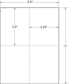 Compulabel 410556 Compulabel 410556 4-1/4" x 5-1/2" Sheeted Cards 100 Sheets
