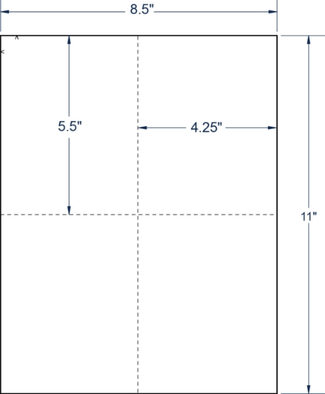 Compulabel 410556 4-1/4" x 5-1/2" Sheeted Cards 100 Sheets