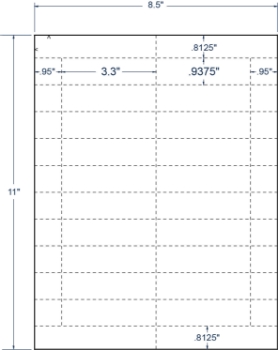 Compulabel 410207 Compulabel 410207 3-1/3" x 15/16" Sheeted Cards 100 Sheets