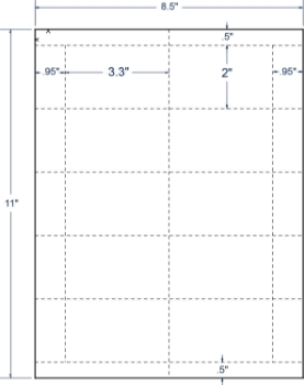 Compulabel 410308 Compulabel 410308 3-1/3" x 2" Sheeted Cards 100 Sheets