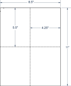 Compulabel 430558 Compulabel 430558 4-1/4" x 5-1/2" Sheeted Cards 250 Sheets