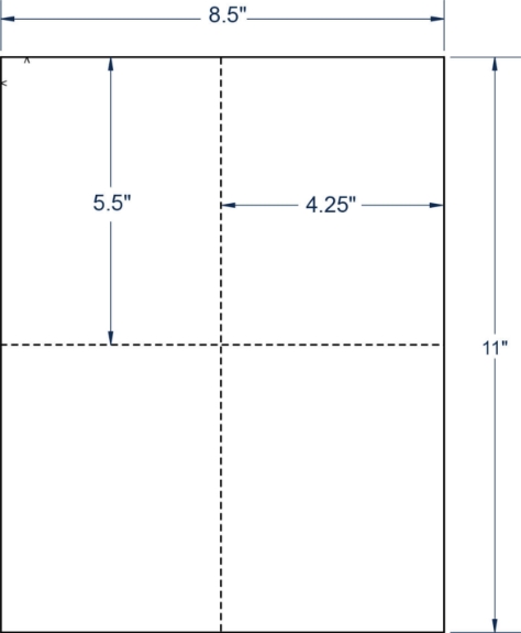 Compulabel 430558 4-1/4" x 5-1/2" Sheeted Cards 250 Sheets