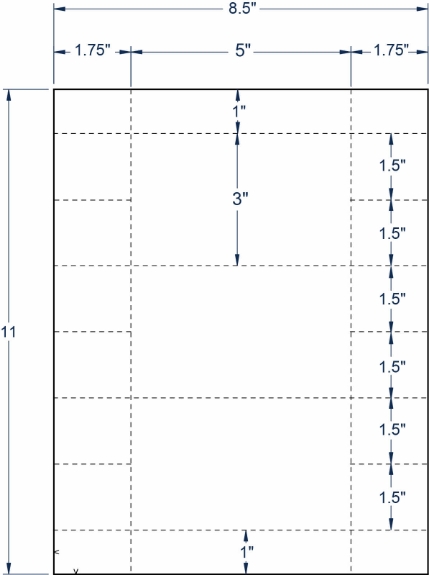 Compulabel 430503 5" x 3" Sheeted Cards 250 Sheets