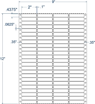 Compulabel 140051 Compulabel 140051 2" x 7/16" Pinfeed Labels