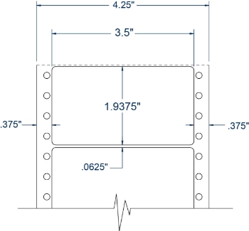 Compulabel 111352 Compulabel 111352 3-1/2" x 1-15/16" Pinfeed Labels