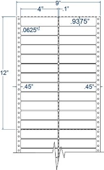Compulabel 120205 Compulabel 120205 4" x 15/16" Pinfeed Labels