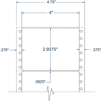 Compulabel 111600 Compulabel 111600 4" x 2-15/16" Pinfeed Labels