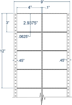 Compulabel 120508 Compulabel 120508 4" x 2-15/16" Pinfeed Labels