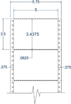 Compulabel 111802 Compulabel 111802 5" x 3-7/16" Pinfeed Labels