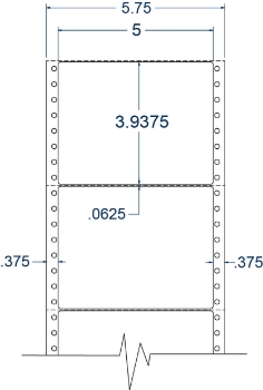 Compulabel 111857 Compulabel 111857 5" x 3-15/16" Pinfeed Labels