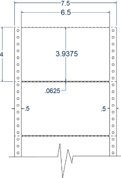 Compulabel 111958 Compulabel 111958 6-1/2" x 3-15/16" Pinfeed Labels