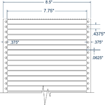 Compulabel 110351 Compulabel 110351 7-3/4" x 7/16" Pinfeed Labels