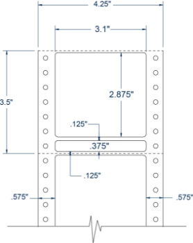 Compulabel 170302 Compulabel 170302 3-3/4" x 2-7/8" Tape Reel Pinfeed Labels