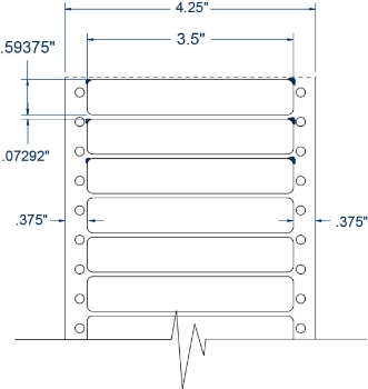 Compulabel 180055 Compulabel 180055 3-1/2" x 5/8" Tape Reel Pinfeed Labels