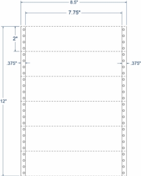 Compulabel 160356 Compulabel 160356 7-3/4" x 2" Transcription Pinfeed Labels