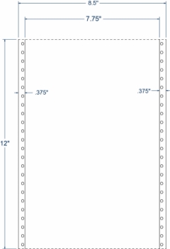 Compulabel 160503 Compulabel 160503 7-3/4" x 12" Transcription Pinfeed Labels