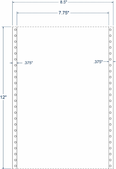 Compulabel 160503 7-3/4" x 12" Transcription Pinfeed Labels